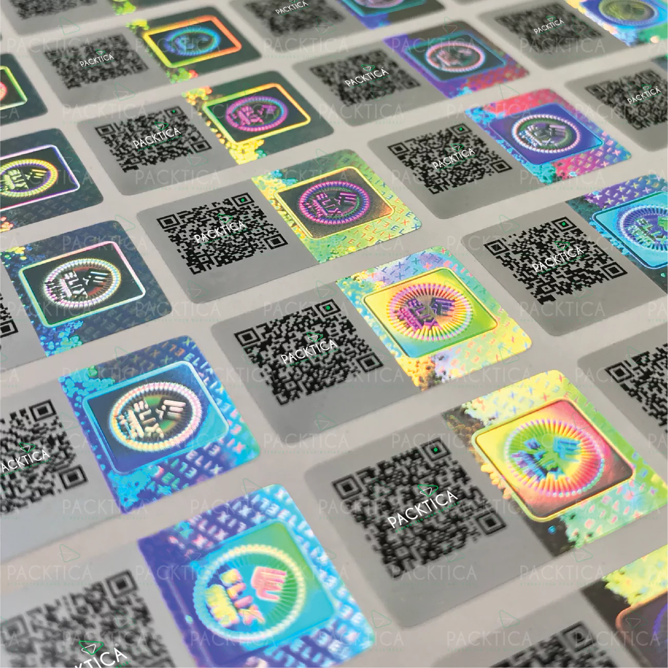 QR Code Hologram Sticker